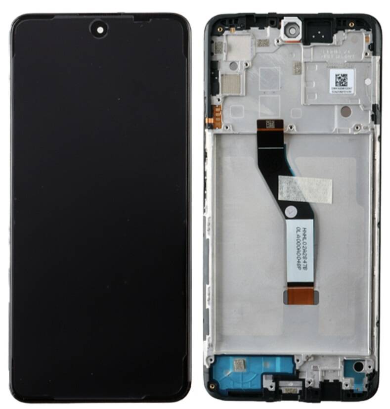 Oryginalny wyświetlacz LCD + ekran dotykowy Xiaomi Redmi Note 11S 5G/ Note 11T 5G / Poco M4 Pro 5G (2022) 560001K16B00 SERVICE PACK czarny z ramką