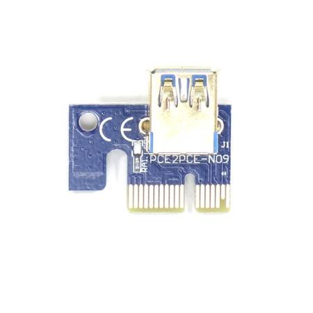 Riser PCI-E 1x - 16x USB 3.0 SATA 6-PIN ver 009s niebieski
