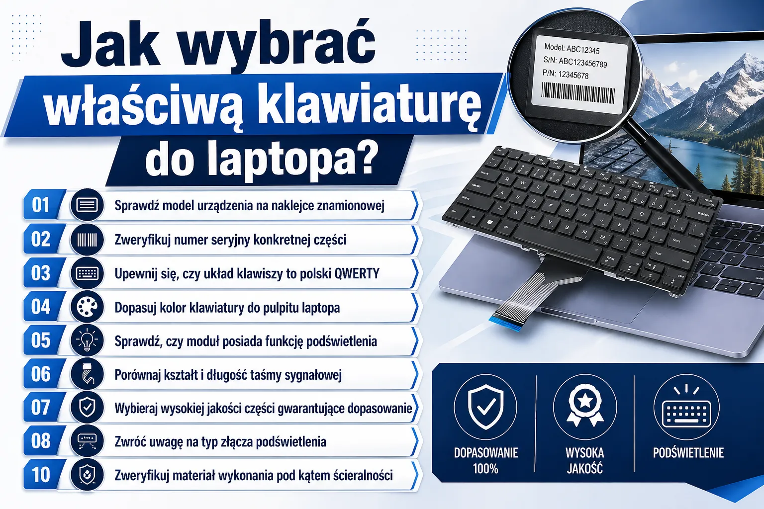 Jak wybrać właściwą klawiaturę do laptopa?