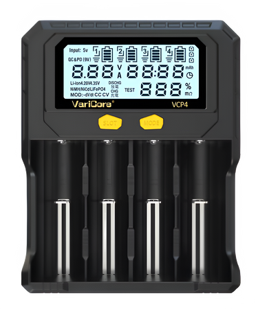 Ładowarka VariCore VCP4+5V 3A do akumulatorów AA AAA 18650 21700 26650