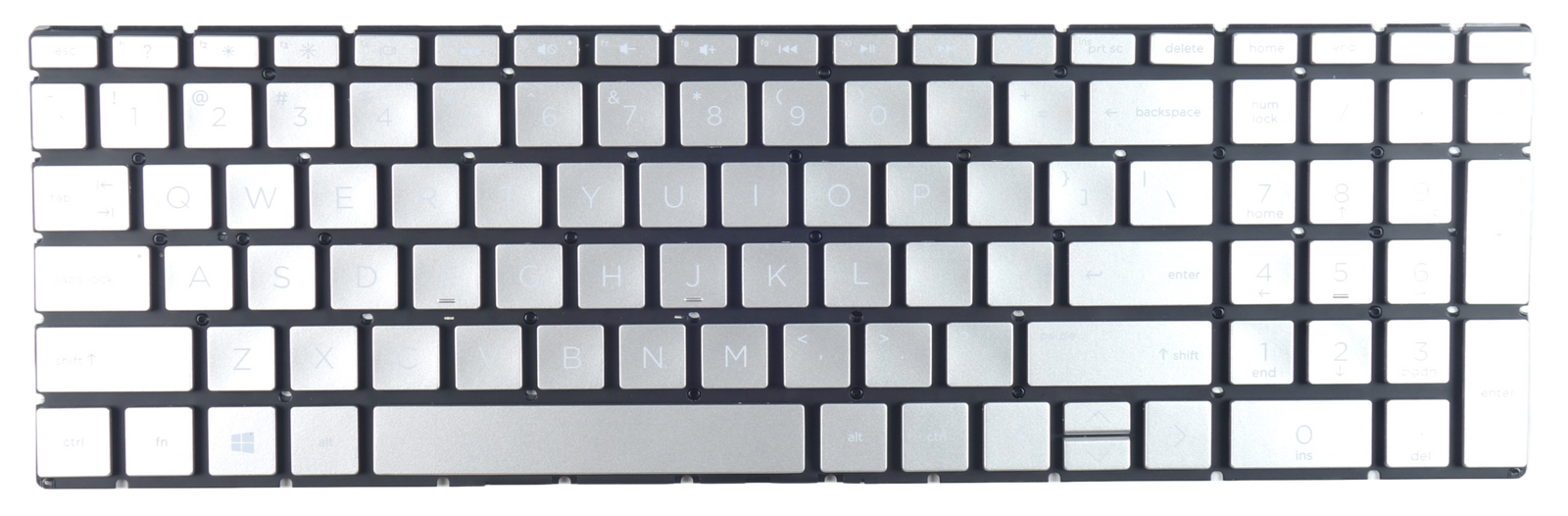 Klawiatura do laptopa HP 15-DA 15-DB 15-DW Srebrna LED QWERTY US