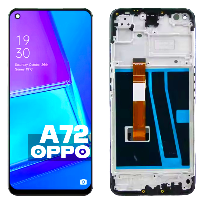 Oryginalny wyświetlacz LCD Ekran dotyk Digitizer do OPPO A72 CPH2067 Ramka