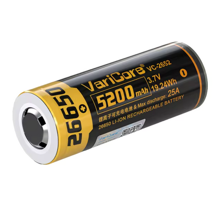 Akumulator bateria ogniwo VariCore VC-2652 PCB 26650 Li-ion 3.7V 5200mAh