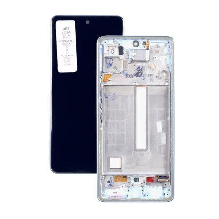 Oryginalny wyświetlacz do Samsung Galaxy A53 SM-A536 Demontaż Ramka Srebrna