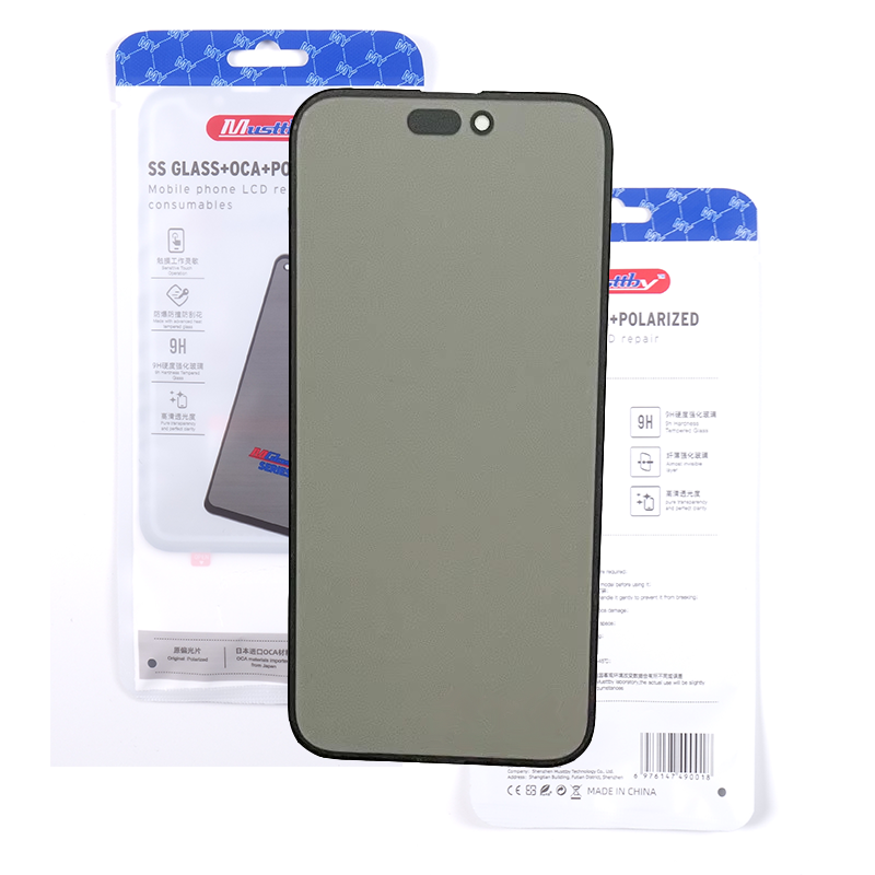 Szybka do Wyświetlacza z polaryzacją MUSTTBY OCA do Apple iPhone 15 Pro Max