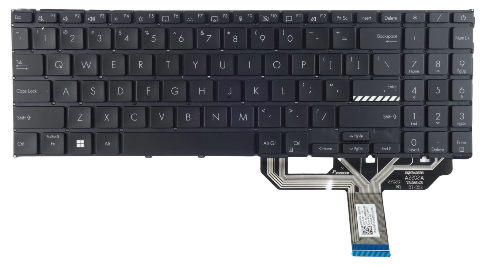 Klawiatura do laptopa Asus Vivobook 15 X1502VA X1502ZA Czarna LED QWERTY US