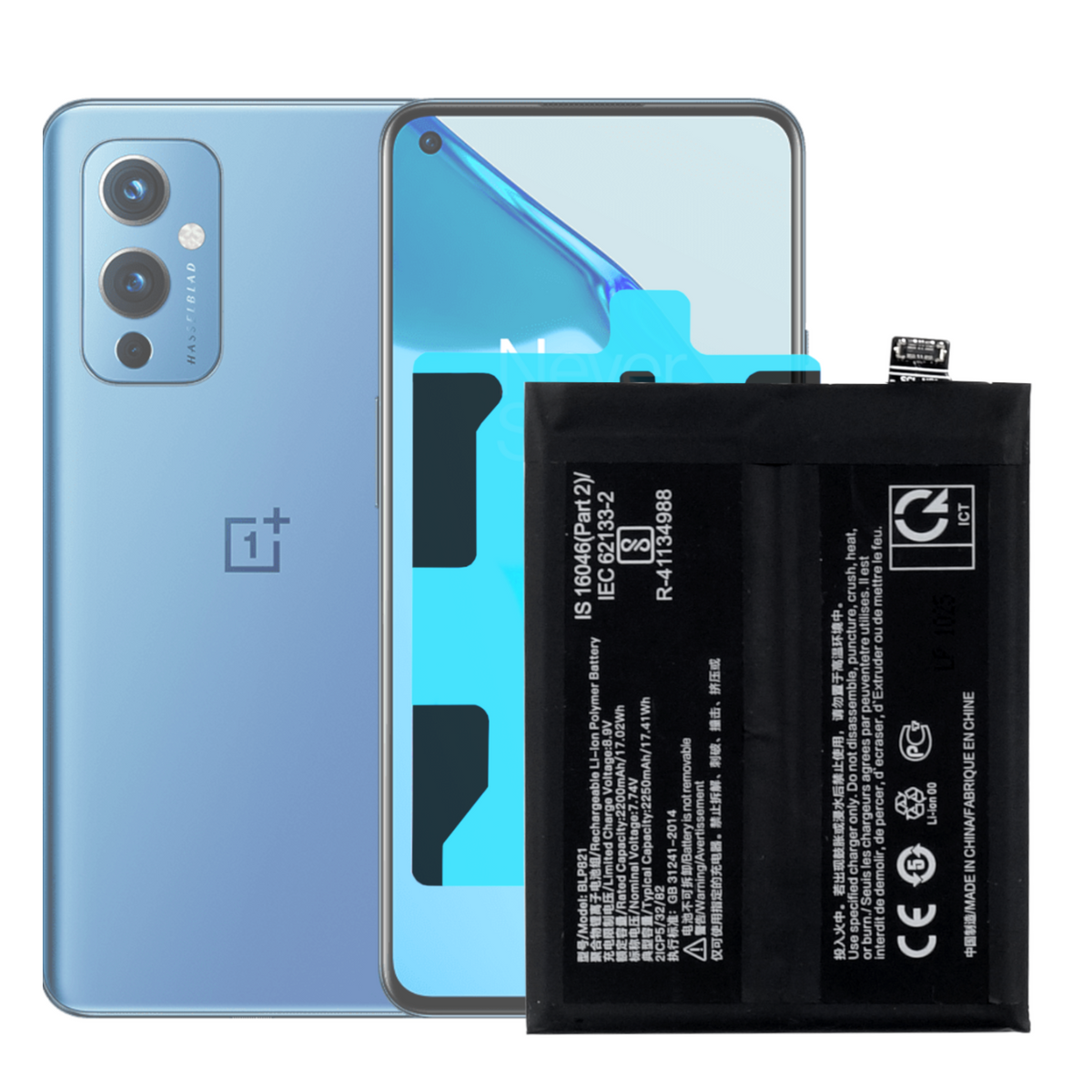 Bateria Akumulator do OnePlus 9 BLP821 4500 mAh + Taśma montażowa