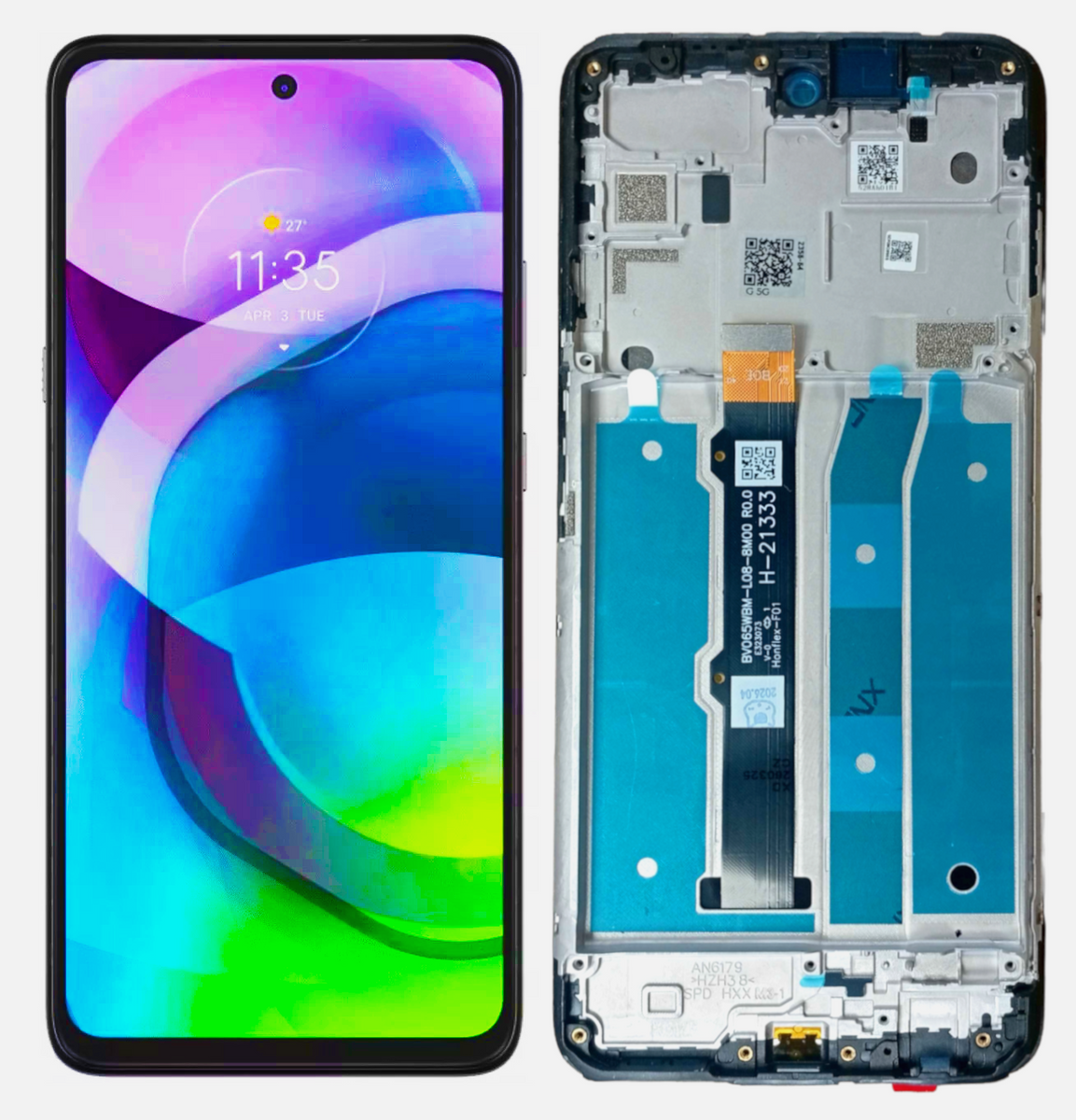 Wyświetlacz LCD + ekran dotykowy Motorola Moto G 5G XT2113 (Regenerowany) Ramka czarna