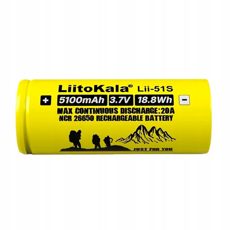 Akumulator bateria ogniwo LiitoKala Lii-51S 3.7 V 5100 mAh 26650