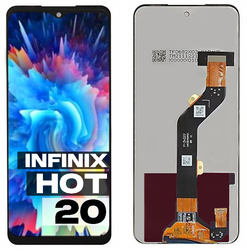 Oryginalny wyświetlacz LCD + ekran dotykowy Infinix Hot 20 4G X6826B (Regenerowany)