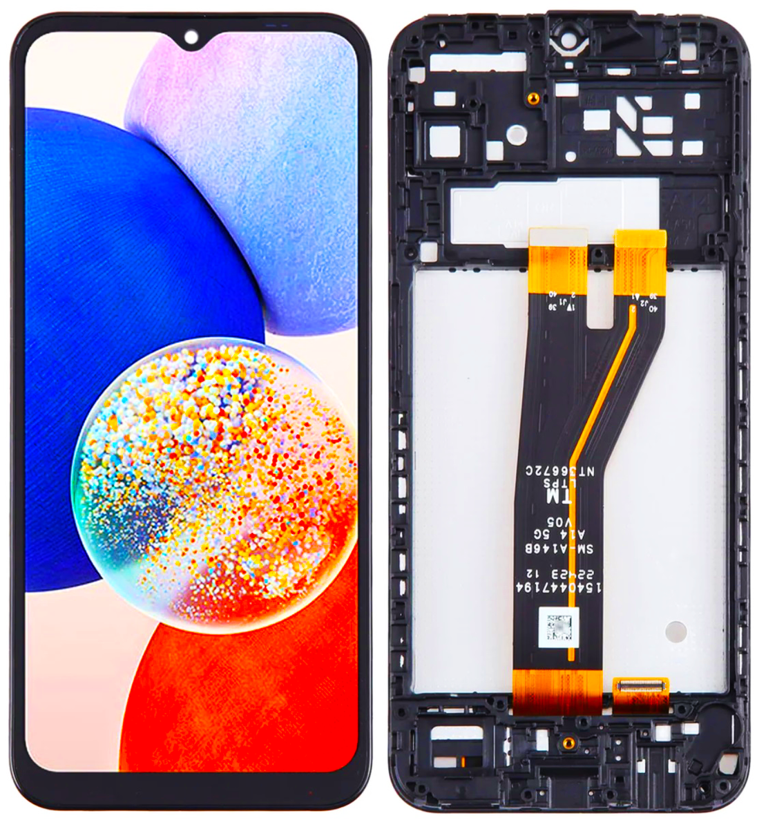 Oryginalny wyświetlacz LCD + ekran dotykowy Samsung Galaxy A14 A146B 5G  (Regenerowany) Ramka czarna