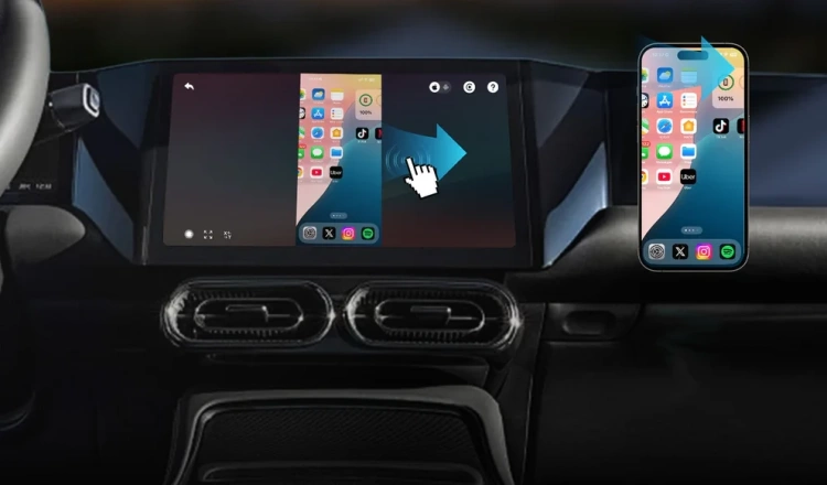 Bezprzewodowy Adapter Samochodowy Ottocast Mirror Touch dla Apple CarPlay