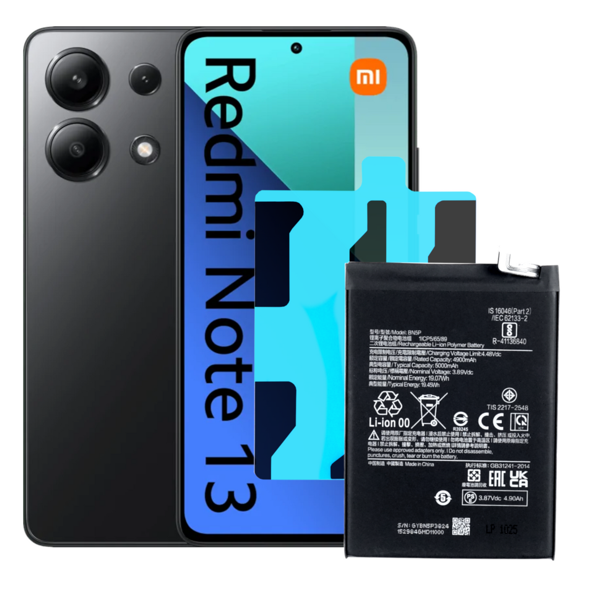 Bateria Akumulator do Xiaomi Redmi Note 13 BN5P 4900 mAh + Taśma montażowa