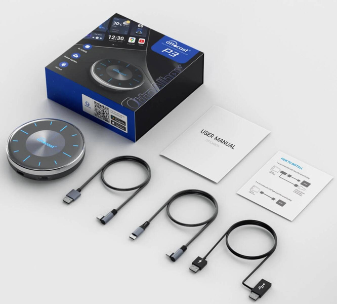Ottocast P3 OttoAIBox 8G/128G Bezprzewodowy Apple Carplay Android Auto Karta SIM TF Mini HDMI