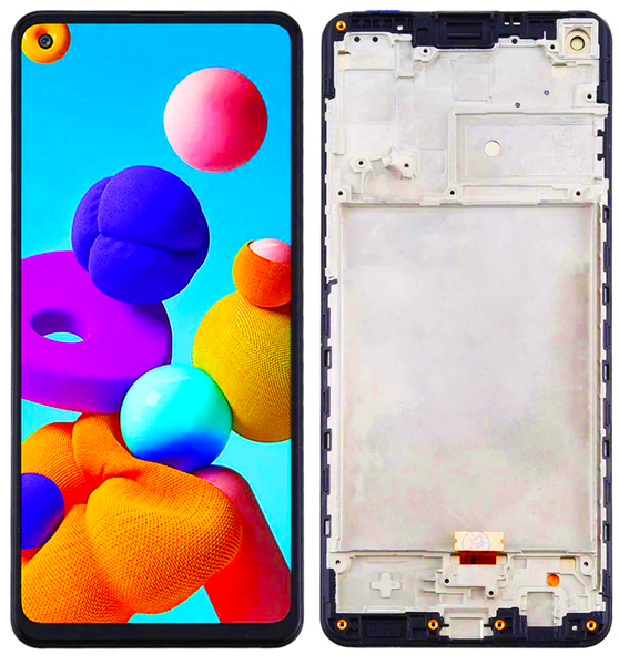 Wyświetlacz LCD + ekran dotykowy Samsung SM-A217 Galaxy A21s A217 Incell Ramka czarna
