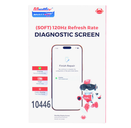 Wyświetlacz do iPhone 16 Pro Max 120Hz z taśmą Light Sensor Diagnostic