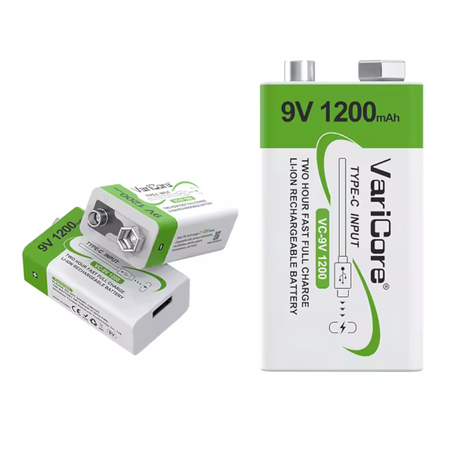 Akumulator bateria ogniwo VariCore VC-9V 1200-USB 9V Li-ion 1200mAh