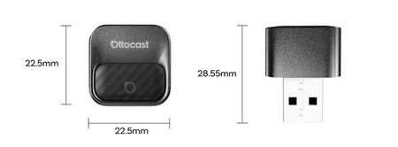 Adapter do Apple CarPlay Android Auto WiFI 6 BT 5.4 Ottocast Mini Core