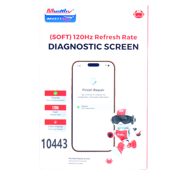 Wyświetlacz do iPhone 15 Pro Max 120Hz SOFT OLED z taśmą Light Sensor Diagnostic