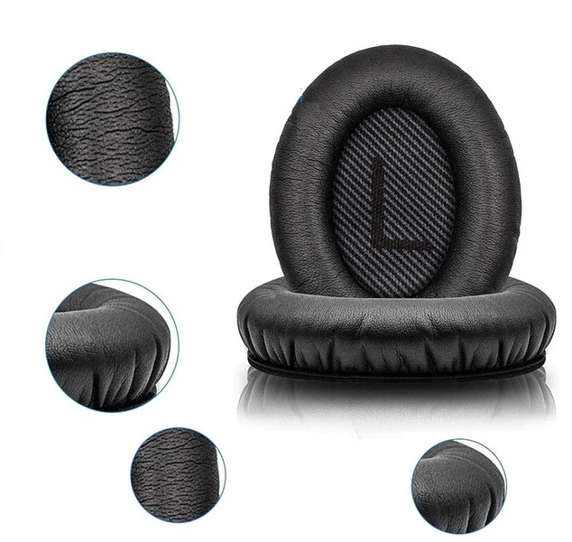 Nauszniki Pady Gąbki do słuchawek BOSE QC45 QC35 I II QC25 QC15 QC2 Czarne