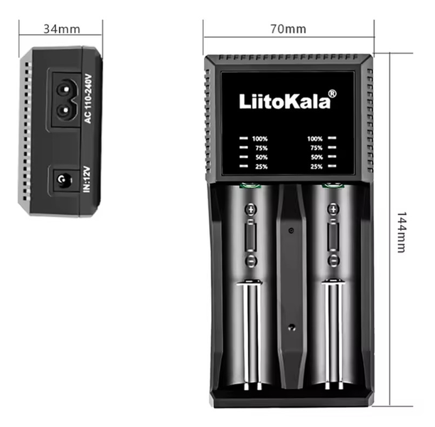 Ładowarka uniwersalna do baterii akumulatorów AAA 18650 LiitoKala Lii-PL2
