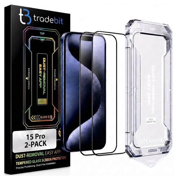 2x Szkło Ochronne 9H do iPhone 15 Pro Aplikator Łatwy Montaż Pełnoekranowe