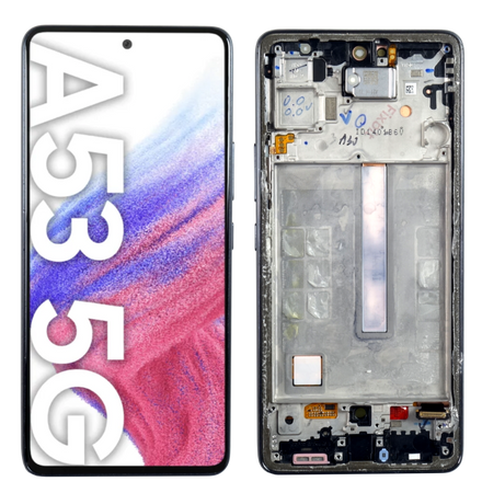 Oryginalny wyświetlacz Ekran do Samsung Galaxy A53 SM-A536 Ramka Czarna (Demontaż)