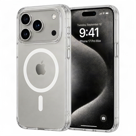Etui Plecki Bezbarwne Magnetyczne MagSafe do Apple iPhone 17 Pro Max Clear