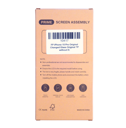 Oryginalny wyświetlacz LCD do Apple iPhone 15 Pro Wymieniona szybka BEZ IC