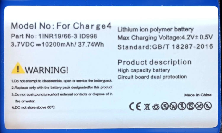 Bateria Akumulator do Głośnika JBL CHARGE 4 ID998 10200mAh 3,7V
