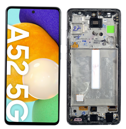 Oryginalny wyświetlacz Ekran do Samsung Galaxy A52s SM-A528 Ramka Czarna (Demontaż)
