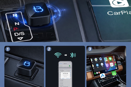 Bezprzewodowy Adapter Tradebit TB CUBE USB-C CarPlay / Android Auto Czarny