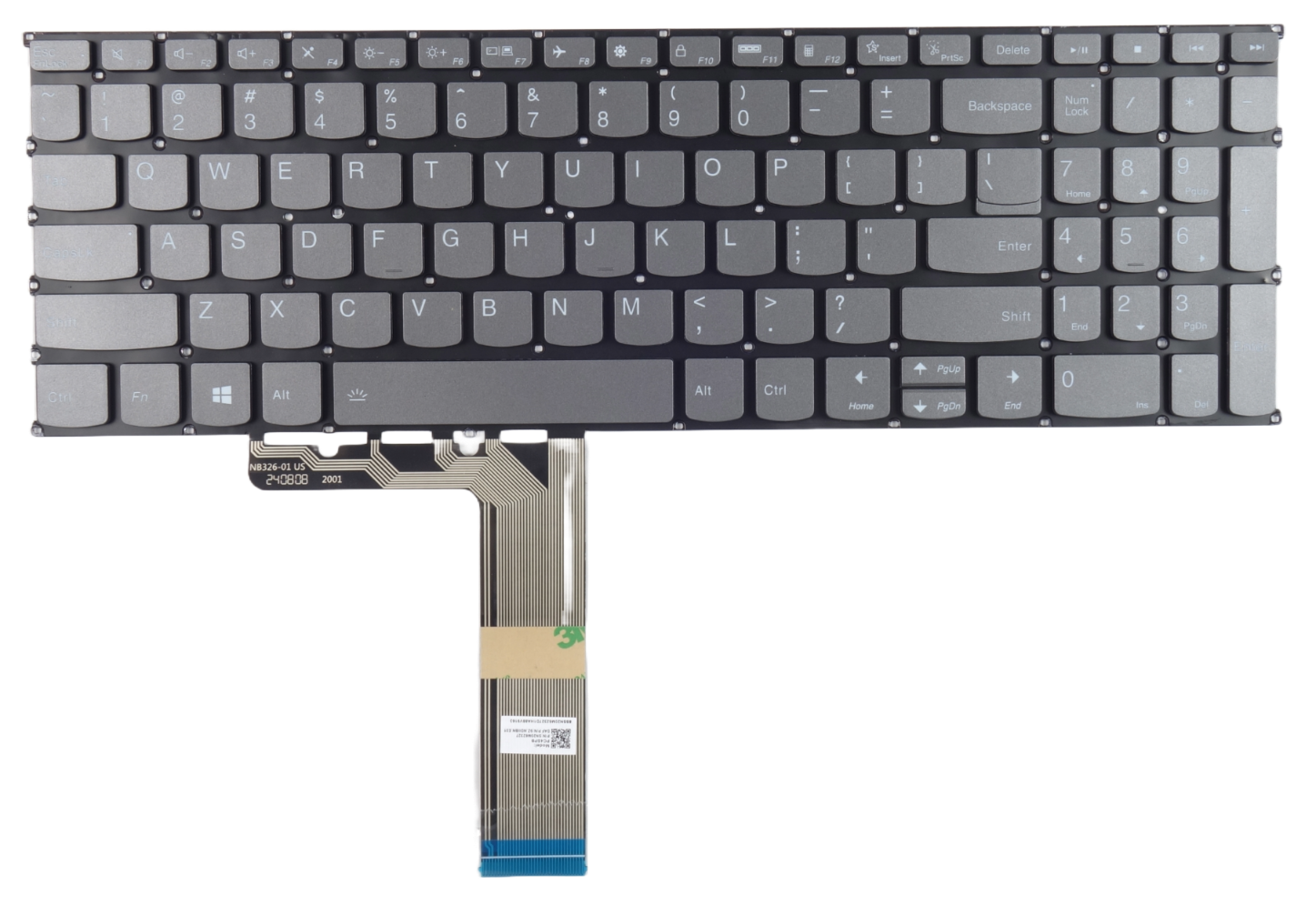 Klawiatura do laptopa Lenovo IdeaPad Slim 5 16ABR8 Czarna LED QWERTY US