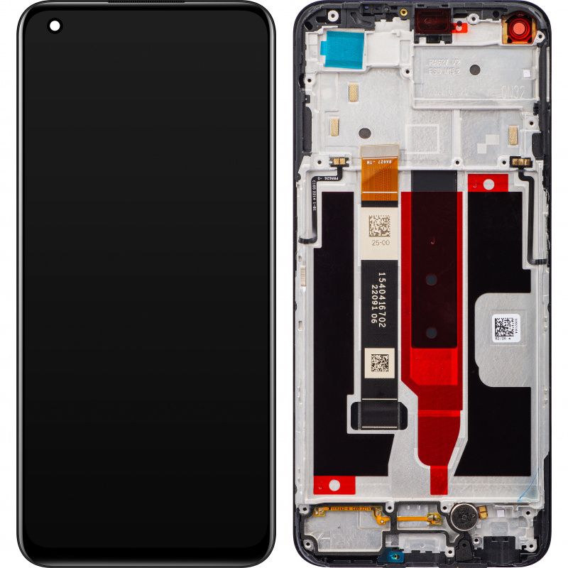 Wyświetlacz LCD + ekran dotykowy OPPO REALME 8 5G RMX3241 (Regenerowany) Ramka czarna