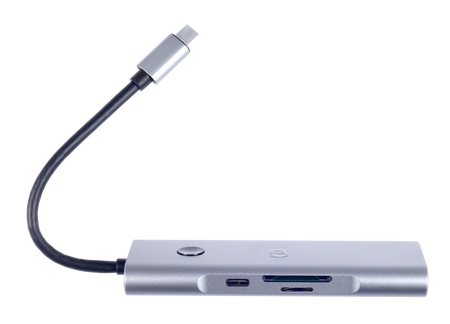 Stacja Dokująca 9w1 HUB USB 3.0 HDMI Power Delivery 100W 4K 60Hz Przycisk