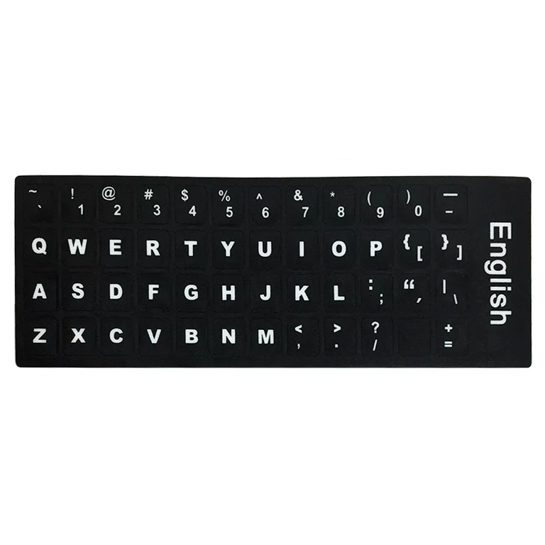 Naklejki nalepki na klawiaturę laptopa PC QWERTY US polski układ International 11x13 mm