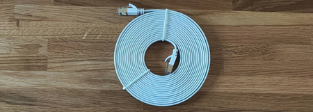 Kabel sieciowy LAN Ethernet płaski SFTP CAT7 15m