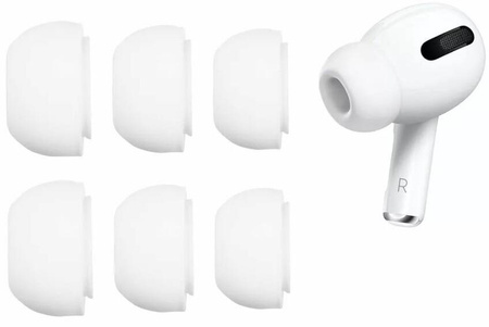 Silikonowe Gumki Douszne do Apple AirPods Pro GEN 1/2 Komplet (S, M, L) czarne