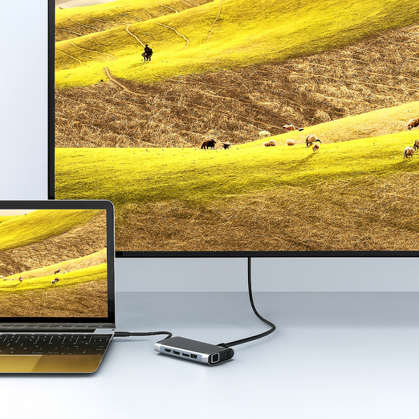 Adapter Przejściówka HUB 11w1 USB-C HDMI 4k Power Delivery USB LAN Gigabit