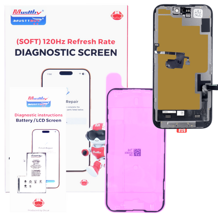 Wyświetlacz do Apple iPhone 15 z taśmą Proximity Light Sensor Diagnostic