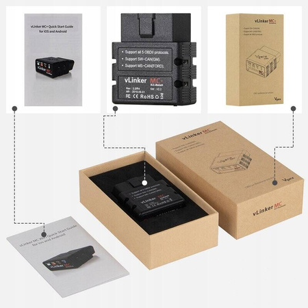 Interfejs Vgate vLinker MC+ Bluetooth 4.0 Bimmercode Forscan Android iOS