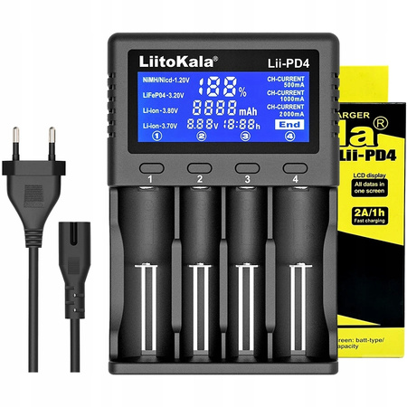 Ładowarka uniwersalna do baterii akumulatorów 18650 18490 LiitoKala Lii-PD4