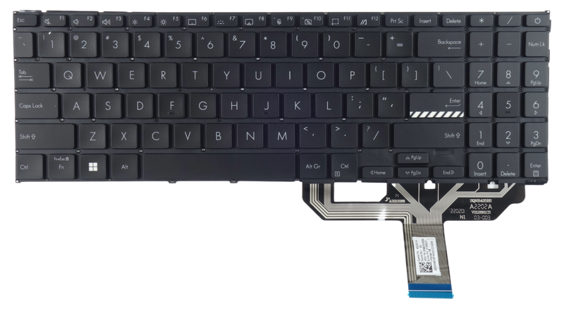 Klawiatura do laptopa Asus Vivobook 15 X1502VA X1502ZA Czarna LED QWERTY US