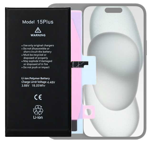 Bateria Akumulator do iPhone 15 Plus Powiększona 4650mAh BEZ KOMUNIKATU