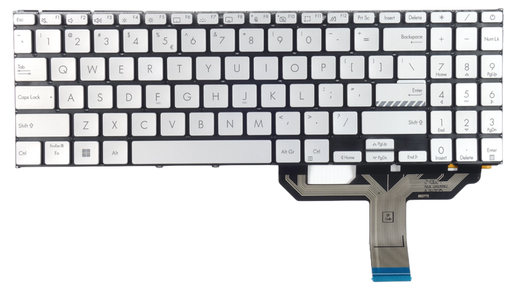 Klawiatura do laptopa Asus Vivobook 15 X1502VA X1502Z Srebrna LED QWERTY US