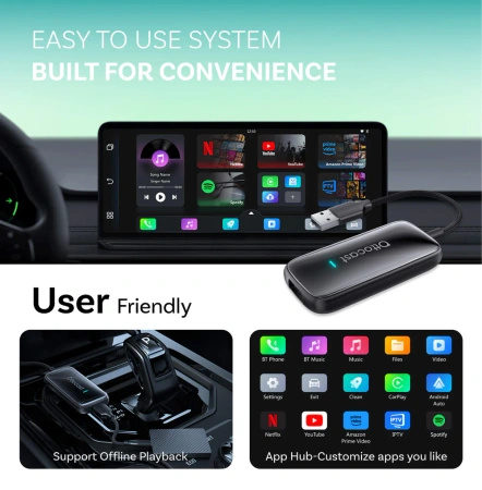 Adapter Samochodowy Ottocast Play2Video Ultra Carplay/Android Auto All-in-1