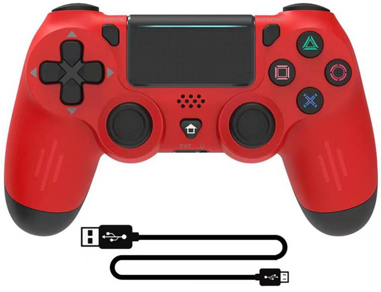 Bezprzewodowy Pad Kontroler do PS4 PlayStation 4 Funkcja Wibracji Czerwony