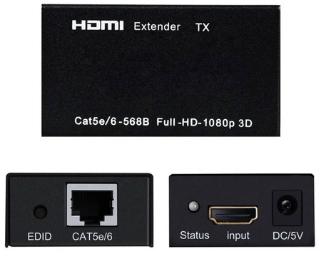 Przedłużacz Extender HDMI do LAN RJ45 Dual CHIP 60m