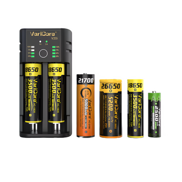 Ładowarka VariCore V20i-5V 2A-EU do akumulatorów AA AAA 18650 21700 26650