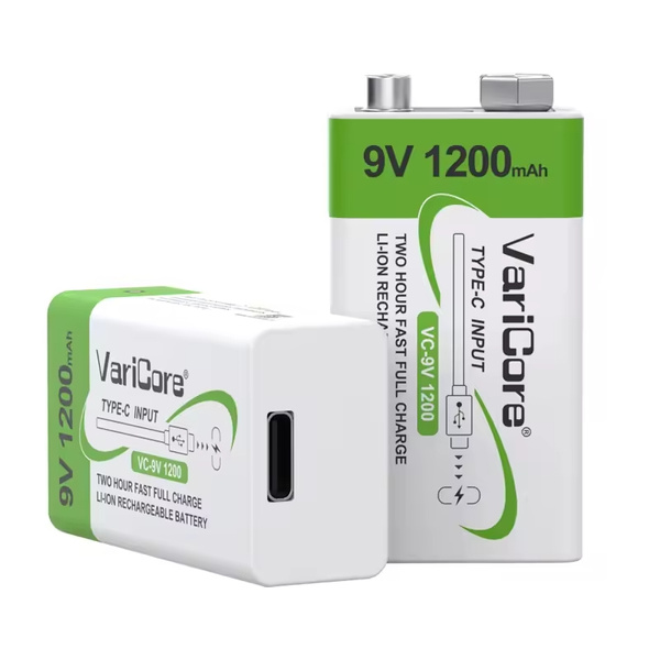 Akumulator bateria ogniwo VariCore VC-9V 1200-USB 9V Li-ion 1200mAh